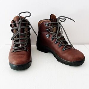 Merrell Summit Hiking Boots Dark Brown Leather Vibram Sole Womens 7.5 Goblincore